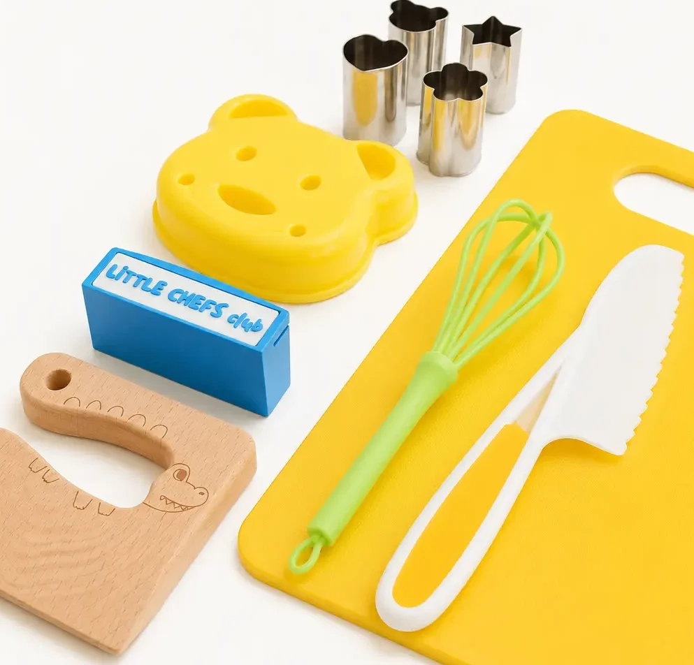 Child-friendly cooking tools from the Little Chefs Club Starter Kit